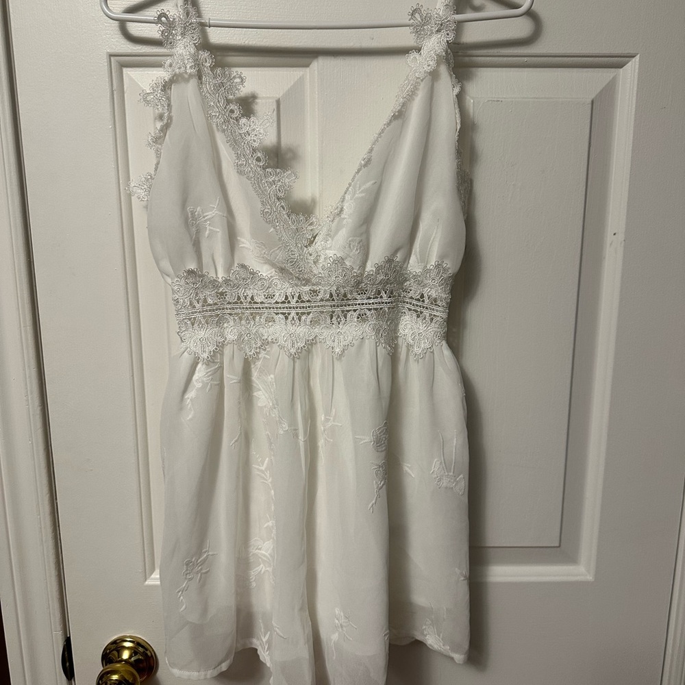 Brand new fashion nova embroidered romper